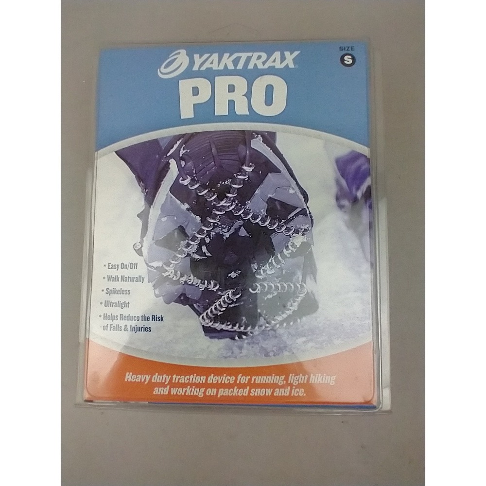 Yaktrax Pro Traction Cleats‎ for Snow and Ice Black Size Small 10826
